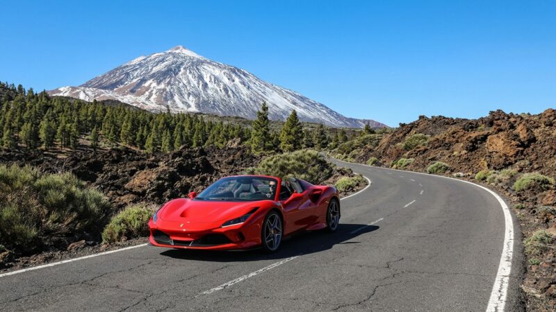 Prueba de conducción del Ferrari F8 Spider en Tenerife
